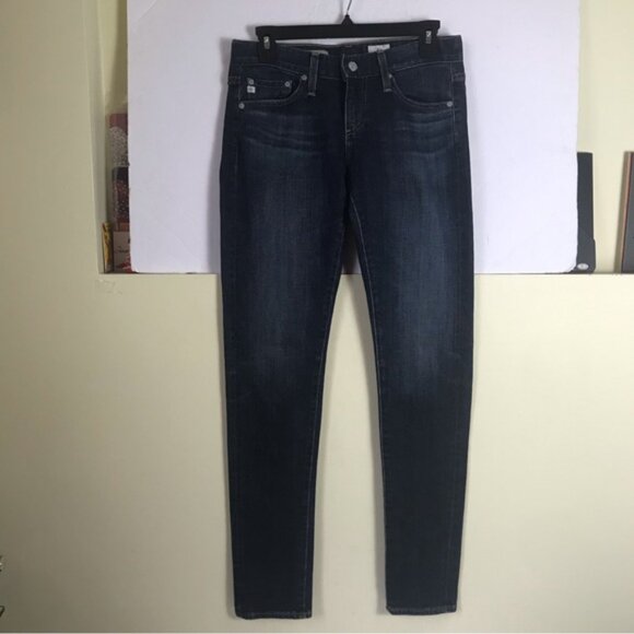 AG Adriano Goldschmied Nikki Relaxed Skinny Jeans Medium Blue Zipper Pocket 25 R - Picture 3 of 14